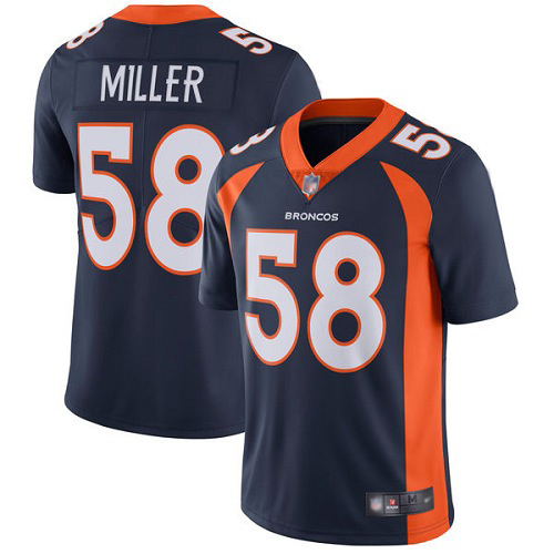 Men Denver Broncos #58 Von Miller Navy Blue Alternate Vapor Untouchable Limited Player Football NFL Jersey->denver broncos->NFL Jersey